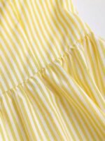 Women's Blue And White Striped Bandeau Strapless Tie Back Open Back A-Line Minimalist Premium Casual Vacation Sexy European And American Style Maxi Dress - Image 4