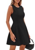 Women's Elegant Summer Cocktail Dresses Sleeveless Tank, Fit and Flare, Short Graduation Dress, Spring Dinner Party Date Night Outfit, Business Casual Work Clothes - Image 3